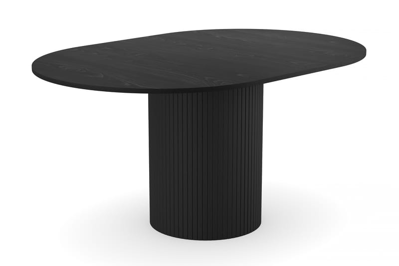 Kopparbo Matbord Runt 106 cm Förlängningsbart - Svart trä - Matbord & köksbord
