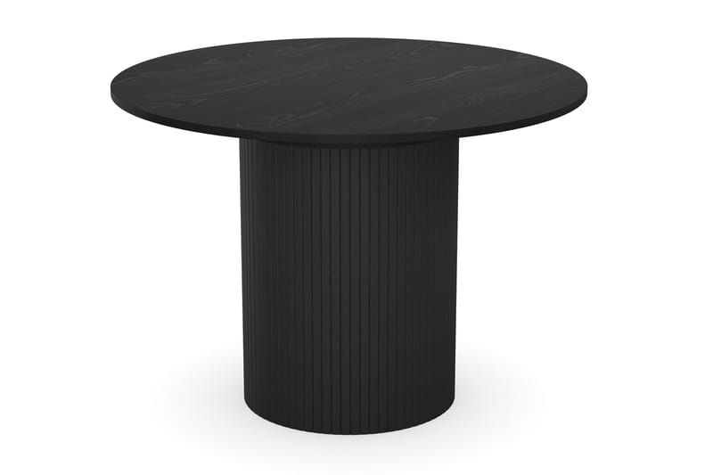 Kopparbo Matbord Runt 106 cm Förlängningsbart - Svart trä - Matbord & köksbord
