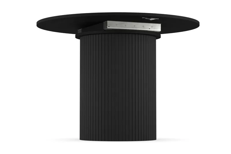 Kopparbo Matbord Runt 106-156 cm Förlängningsbart - Svart trä - Möbler - Bord & matgrupper - Matbord & köksbord