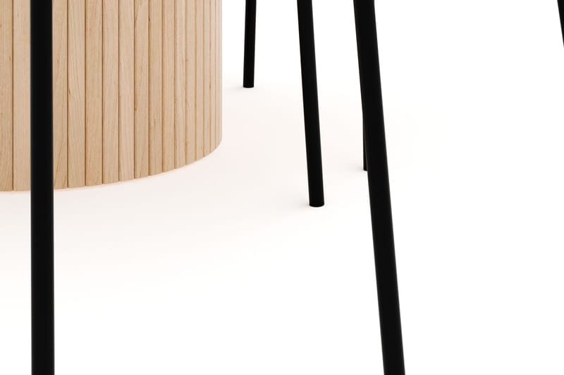 Kopparbo Matgrupp 106 cm Rund Förlängningsbart med 4 Gemmiano Matstolar - Whitewash - Möbler - Bord & matgrupper - Matgrupper