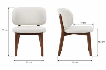 Kopparbo Matgrupp 110 cm runt i Valnöt med 4 Eira Matstolar - Valnöt - Möbler - Bord & matgrupper - Matgrupper
