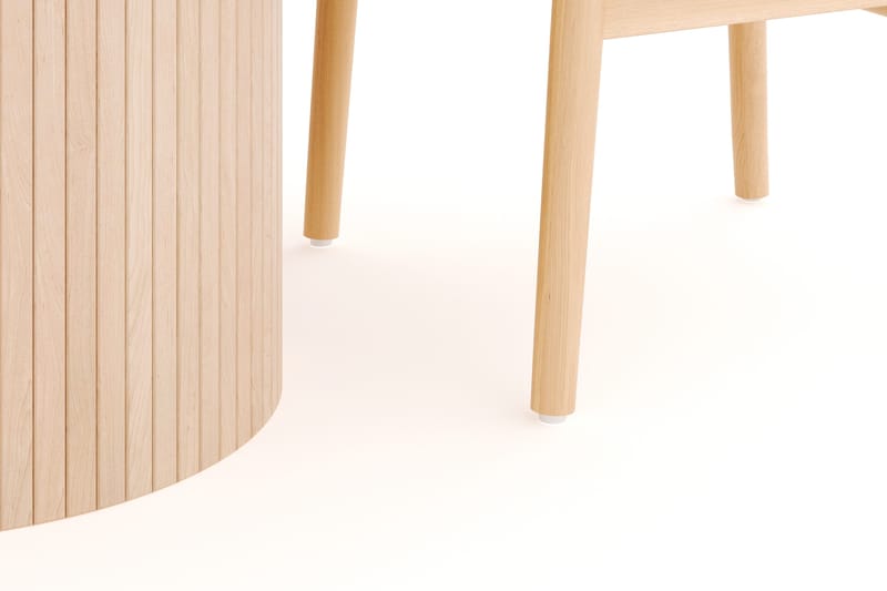 Kopparbo Matgrupp 130 cm Rund med 4 Dastoori Matstol - 2220068-4,2223288-1 - Beige - Möbler - Bord & matgrupper - Matgrupper