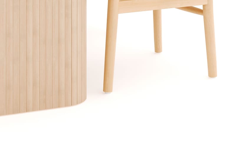 Kopparbo Matgrupp 160-220 cm Förlängningsbart med 4 Dastoori Matstolar - Whitewash - Möbler - Bord & matgrupper - Matgrupper