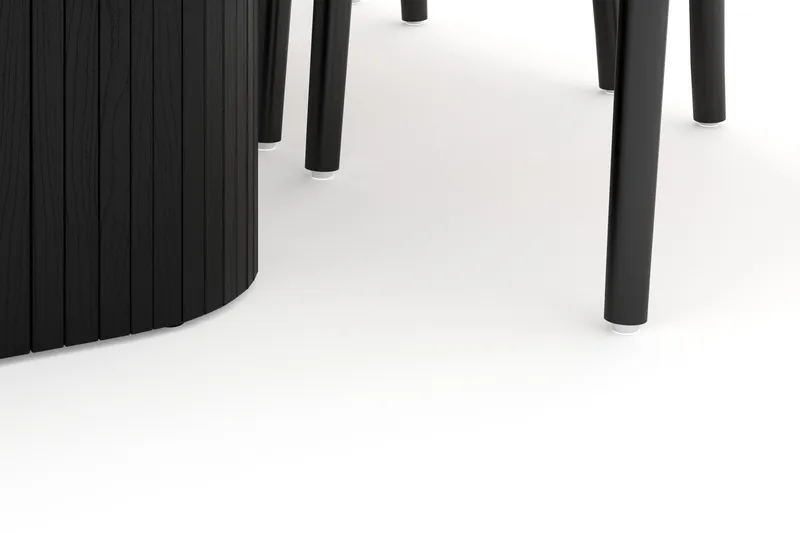 Kopparbo Matgrupp 160 cm med 6 Dastoori Matstol - 2220067-6,2229297-1 - Svart - Möbler - Bord & matgrupper - Matgrupper