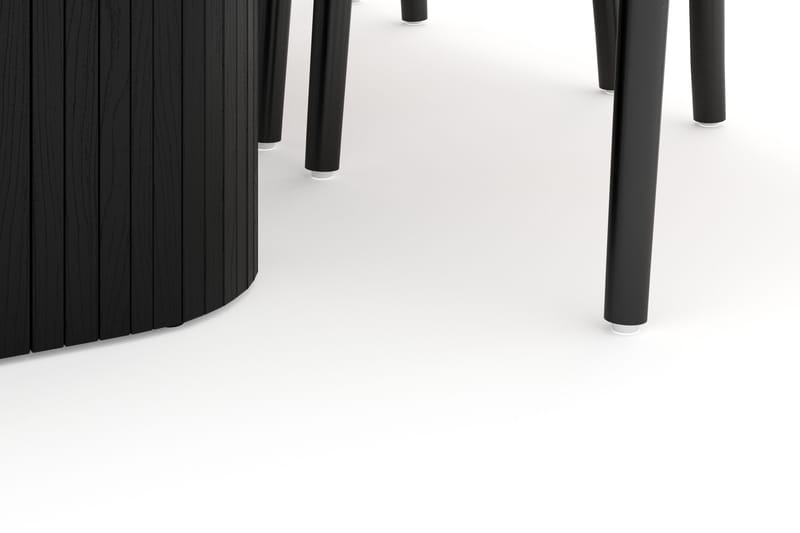 Kopparbo Matgrupp 160 cm med 6 Dastoori Matstolar - Svart - Möbler - Bord & matgrupper - Matgrupper