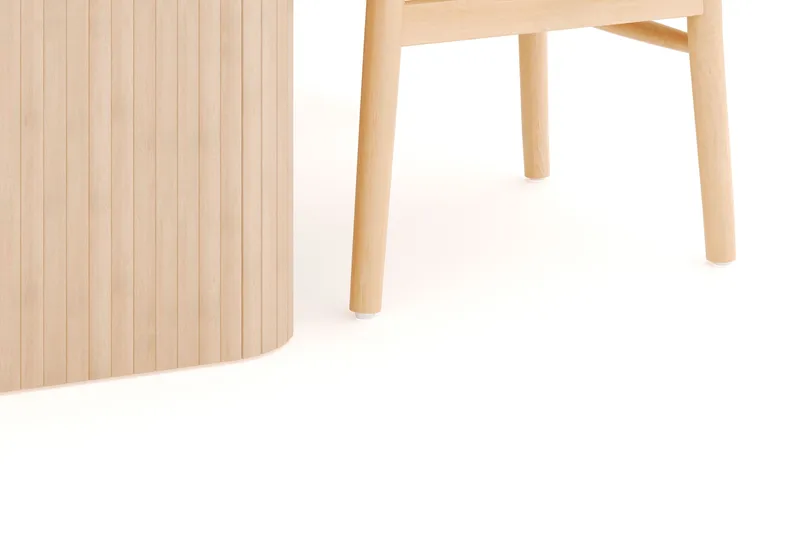 Kopparbo Matgrupp 180-240 cm Förlängningsbart med 4 Dastoori Matstolar - Whitewash - Möbler - Bord & matgrupper - Matgrupper