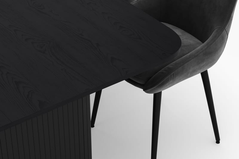 Kopparbo Matgrupp 200-206cm med 6 Alsarp Matstolar - Svart - Möbler - Bord & matgrupper - Matgrupper