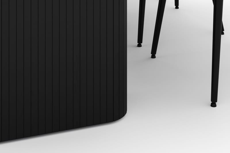 Kopparbo Matgrupp 200-206cm med 6 Alsarp Matstolar - Svart - Möbler - Bord & matgrupper - Matgrupper