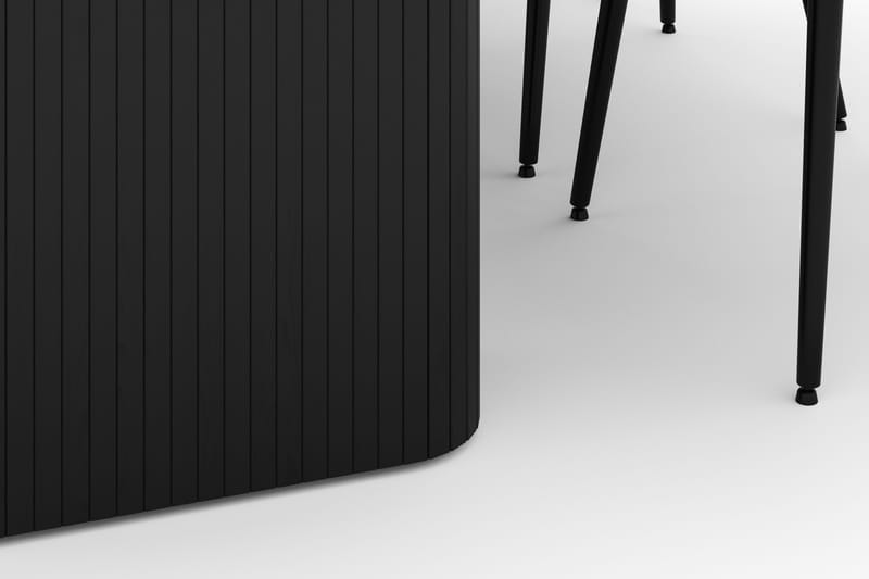 Kopparbo Matgrupp 200-206cm med 6 Alsarp Matstolar - Svart - Möbler - Bord & matgrupper - Matgrupper