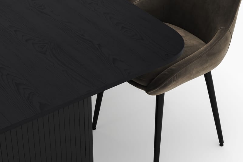 Kopparbo Matgrupp 200-206cm med 6 Alsarp Matstolar - Svart - Möbler - Bord & matgrupper - Matgrupper