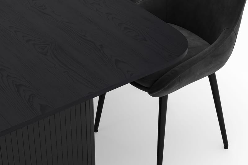 Kopparbo Matgrupp 200-206cm med 6 Alsarp Matstolar - Svart - Möbler - Bord & matgrupper - Matgrupper