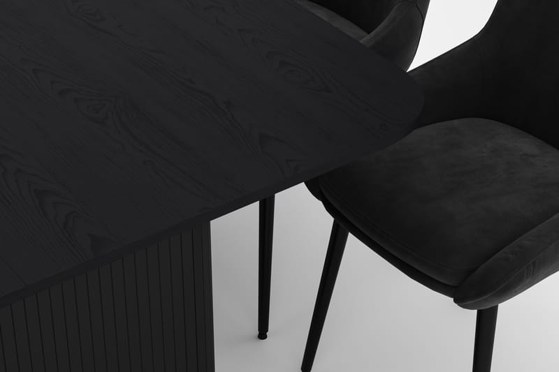 Kopparbo Matgrupp 200-206cm med 8 Alsarp Matstolar - Svart - Möbler - Bord & matgrupper - Matgrupper