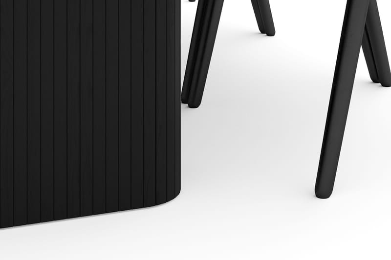 Kopparbo Matgrupp 200-260 cm Förlängningsbart med 6 Cytie Karmstolar - Svart - Möbler - Bord & matgrupper - Matgrupper