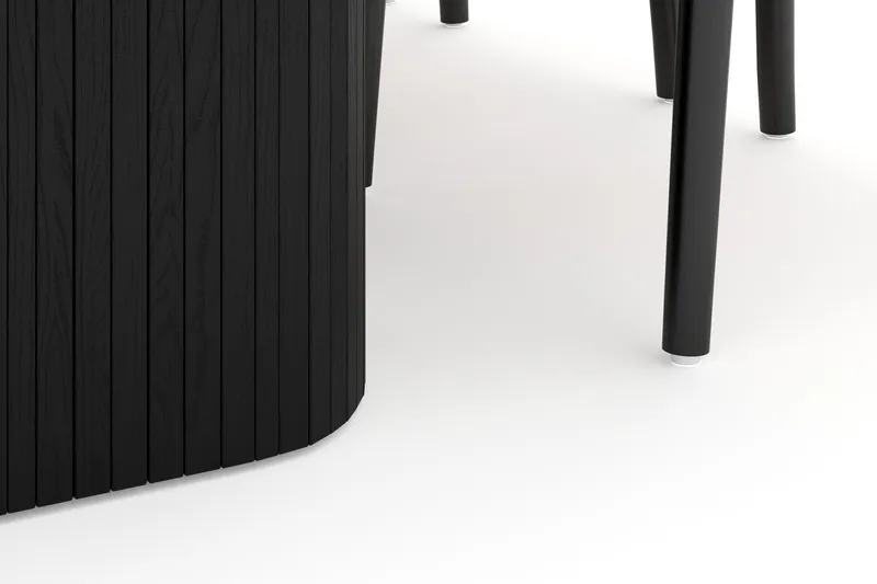 Kopparbo Matgrupp 200 cm med 6 Dastoori Matstol - 2220067-6,2223287-1 - Svart - Möbler - Bord & matgrupper - Matgrupper