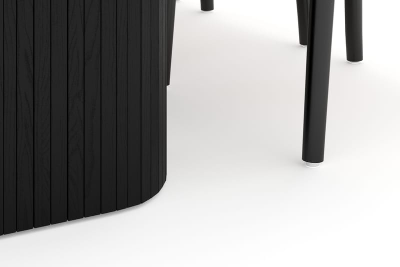 Kopparbo Matgrupp 200 cm med 6 Dastoori Matstolar - Svart - Möbler - Bord & matgrupper - Matgrupper