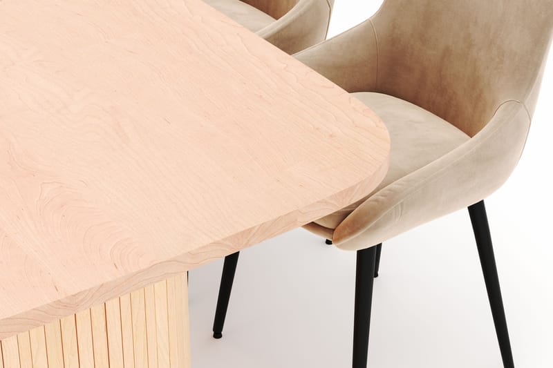 Kopparbo Matgrupp 200x90cm med 6 Alsarp Matstolar - Natural - Möbler - Bord & matgrupper - Matgrupper