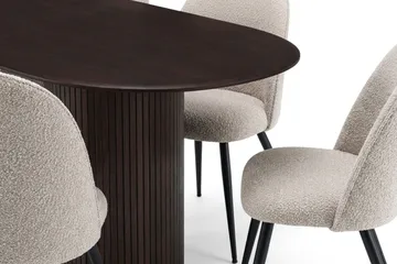 Kopparbo Matgrupp 220 cm oval med 6 Nibe Plus Mastolar - Rökt ek - Möbler - Bord & matgrupper - Matgrupper
