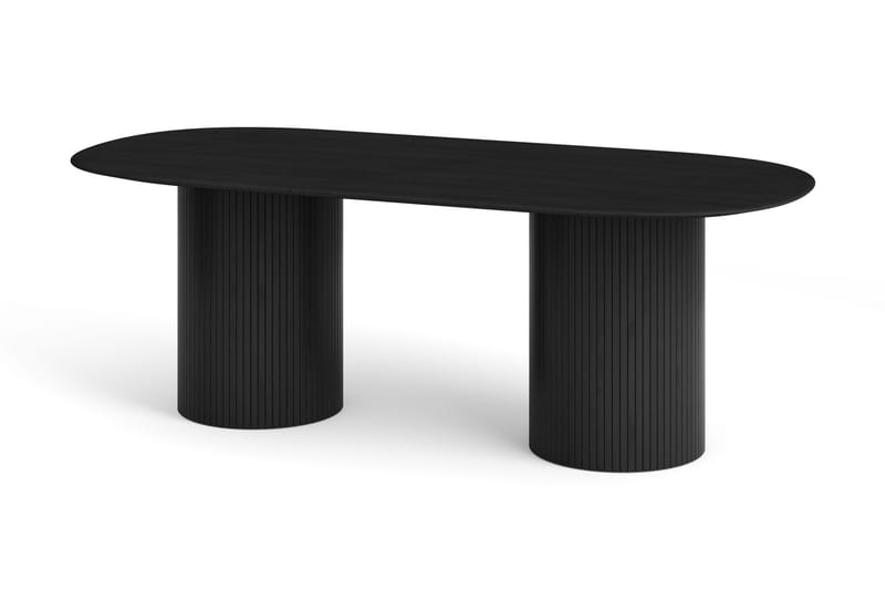 Kopparbo Matgrupp 220 cm oval med 6 Nibe Plus Mastolar - Svartlaserad ek - Möbler - Bord & matgrupper - Matgrupper
