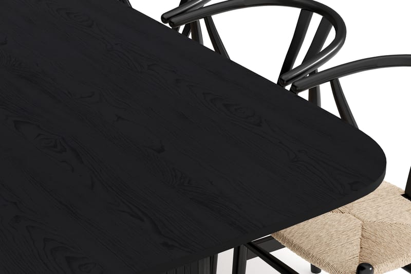 Kopparbo Matgrupp 240 cm med 8 Dastoori Matstol - 2220067-8,2229313-1 - Svart - Möbler - Bord & matgrupper - Matgrupper