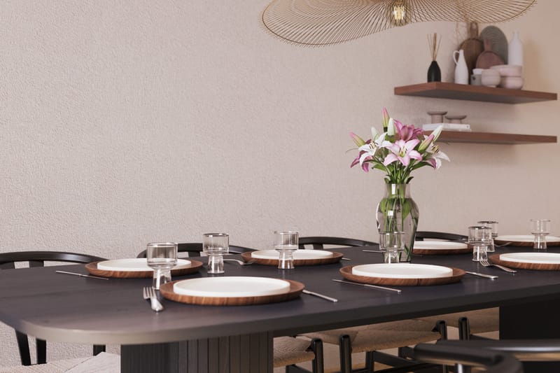 Kopparbo Matgrupp 240 cm med 8 Dastoori Matstolar - Svart - Möbler - Bord & matgrupper - Matgrupper