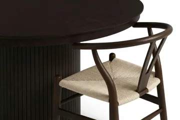 Kopparbo Matgrupp Förlängningsbart runt 120-220 cm Rökt Ek med 4 Dastoori Matstolar - Rökt ek - Möbler - Bord & matgrupper - Matgrupper