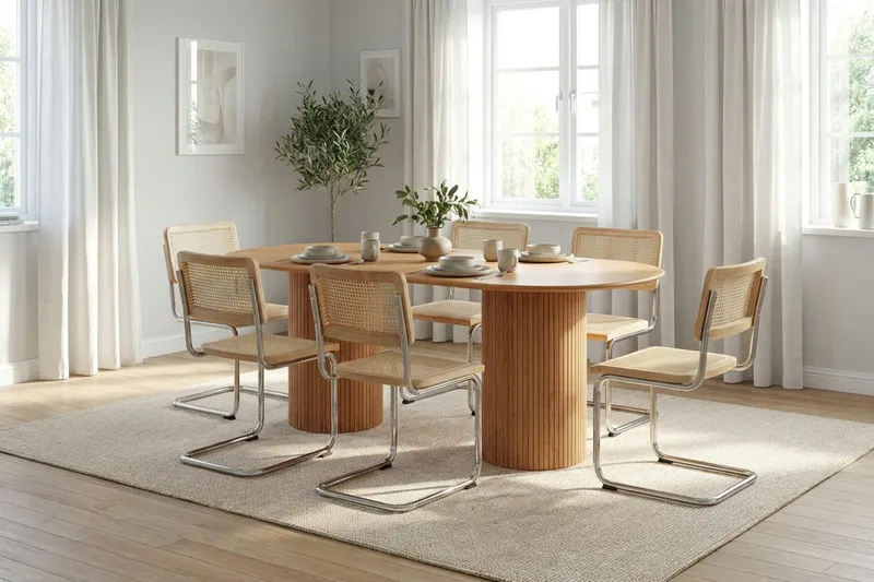 Kopparbo Matgrupp oval 180 cm Ek med 6 Build Matstolar - Ek - Möbler - Bord & matgrupper - Matgrupper