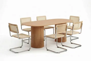 Kopparbo Matgrupp oval 180 cm Ek med 6 Build Matstolar - Ek - Möbler - Bord & matgrupper - Matgrupper