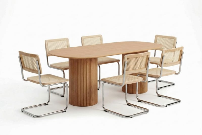 Kopparbo Matgrupp oval 180 cm Ek med 6 Build Matstolar - Ek - Möbler - Bord & matgrupper - Matgrupper