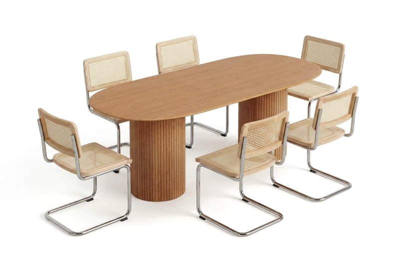 Kopparbo Matgrupp oval 220 cm Ek med 8 Build Matstolar - Ek - Möbler - Bord & matgrupper - Matgrupper