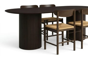 Kopparbo Matgrupp oval 220 cm Rökt Ek med 6 Elsie Matstolar - Rökt ek - Möbler - Bord & matgrupper - Matgrupper