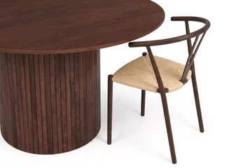 Kopparbo Matgrupp runt 110 cm Valnöt med 4 Elysia Matstolar - Valnöt - Möbler - Bord & matgrupper - Matgrupper