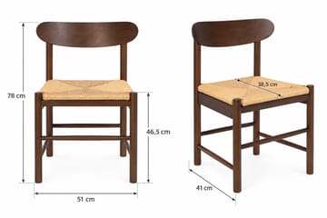 Kopparbo Matgrupp runt 110 cm Valnöt med 4 Malte Matstolar - Valnöt - Möbler - Bord & matgrupper - Matgrupper