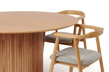 Kopparbo Matgrupp runt 180 cm Ek med 8 Jolie Matstolar - Ek - Möbler - Bord & matgrupper - Matgrupper