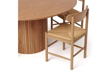 Kopparbo Matgrupp runt 180 cm Ek med 8 Malte Matstolar - Ek - Möbler - Bord & matgrupper - Matgrupper
