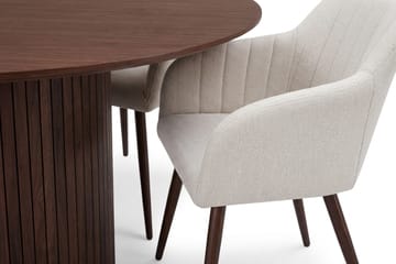 Kopparbo Matgrupp runt 180 cm Valnöt med 8 Filippa Matstolar - Valnöt - Möbler - Bord & matgrupper - Matgrupper