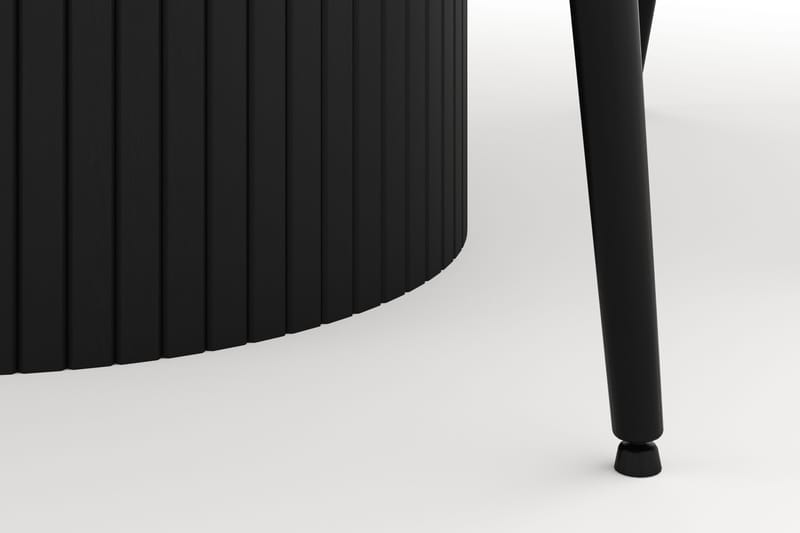 Kopparbo Rund Matgrupp 106-156cm med 6 Alsarp Matstolar - Svart - Möbler - Bord & matgrupper - Matgrupper