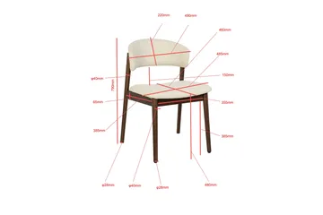 Kopparbo Rund Matgrupp 110 cm – Matbord med 4 Nala Matstolar i Trä med Valnötsutseende - Brun|Beige - Möbler - Bord & matgrupper - Matgrupper