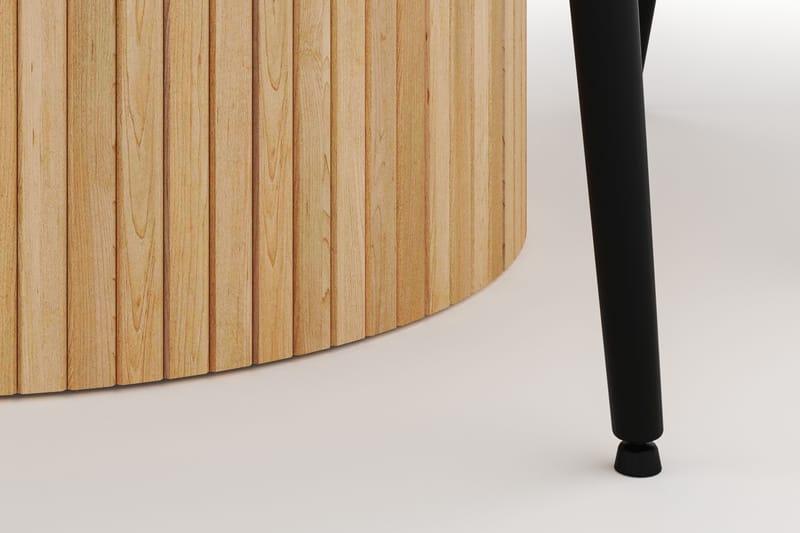 Kopparbo Rund Matgrupp 130-150 cm 4 Alsarp Matstolar - Natural - Möbler - Bord & matgrupper - Matgrupper