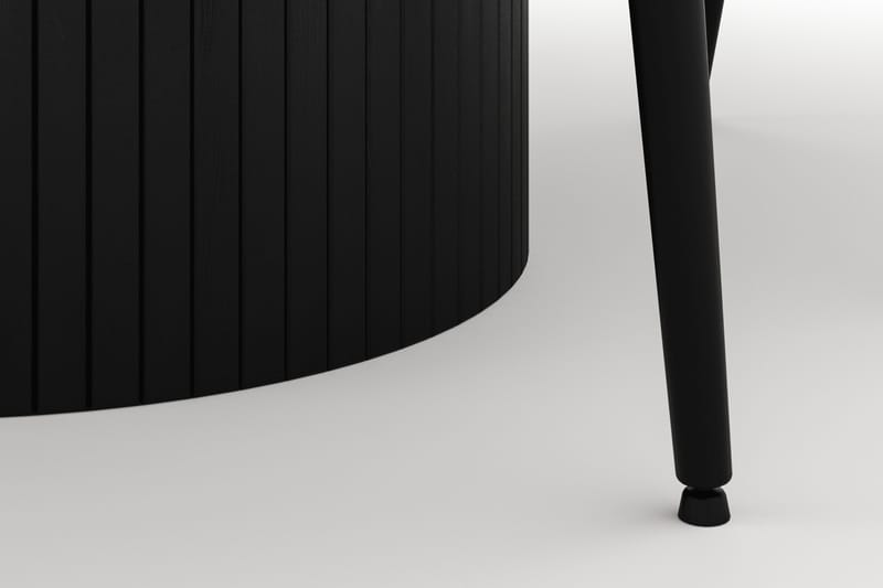 Kopparbo Rund Matgrupp 130 cm 4 Alsarp Matstolar - Svart - Möbler - Bord & matgrupper - Matgrupper