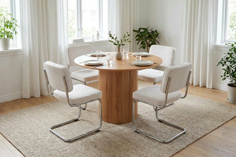 Kopparbo Runt Matbord 110 cm Fanér - Ek - Möbler - Bord & matgrupper - Matbord & köksbord