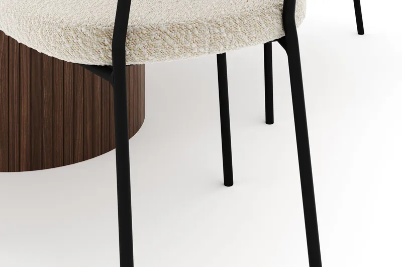 Kopparbo Runt Matbord 120 cm med 4 Gemmiano Stolar - Mörkbrun - Möbler - Bord & matgrupper - Matgrupper