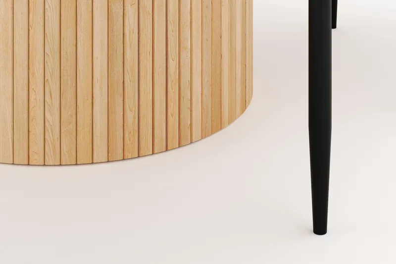 Kopparbo Runt Matbord 130 cm Förlängningsbart med 4 Sawako Stolar - Vit - Möbler - Bord & matgrupper - Matgrupper