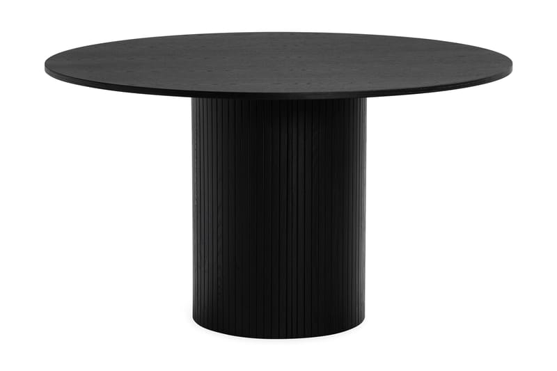 Kopparbo Runt Matbord 130 cm  med 4 Sawako Stolar - Svart - Möbler - Bord & matgrupper - Matgrupper