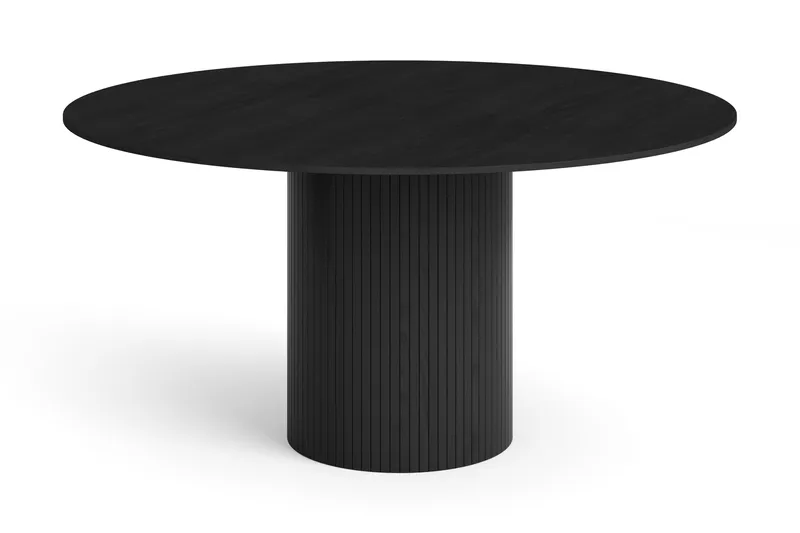 Kopparbo Runt Matbord 150 cm Fanér, Svartlaserad ek