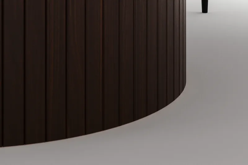 Kopparbo Runt Matbord 180 cm med 6 Sawako Stolar - Valnöt - Möbler - Bord & matgrupper - Matgrupper