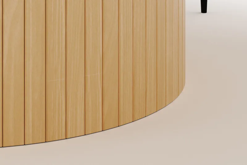 Kopparbo Runt Matbord 180 cm med 6 Sawako Stolar - Whitewash - Möbler - Bord & matgrupper - Matgrupper