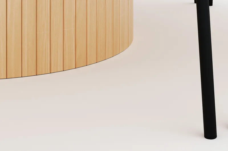 Kopparbo Runt Matbord 180 cm med 8 Gemmiano Stolar - Whitewash - Möbler - Bord & matgrupper - Matgrupper