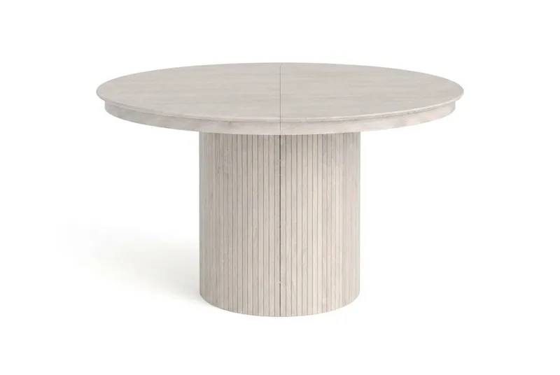 Kopparbo Runt Matbordförlängningsbart 120-220 cm Fanér - Vitlaserat - Möbler - Bord & matgrupper - Matbord & köksbord