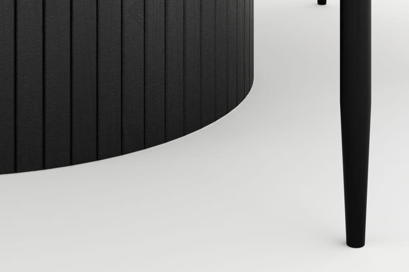 Kopparbo Runt Stort Matbord 180 cm med 4 Sawako Stolar - Svart - Möbler - Bord & matgrupper - Matgrupper