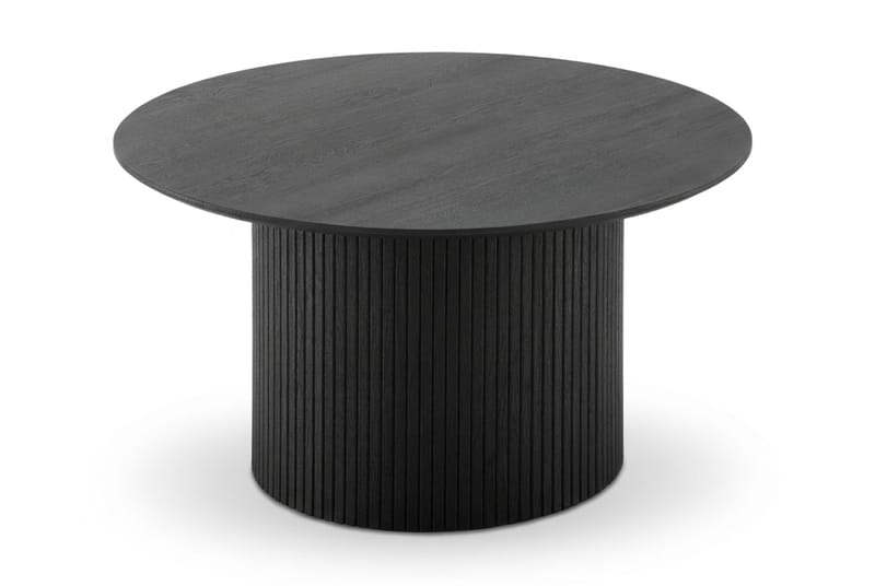 Kopparbo Soffbord Rund 85 cm med tunn bordsskiva - Svartlaserad ek - Möbler - Bord & matgrupper - Soffbord